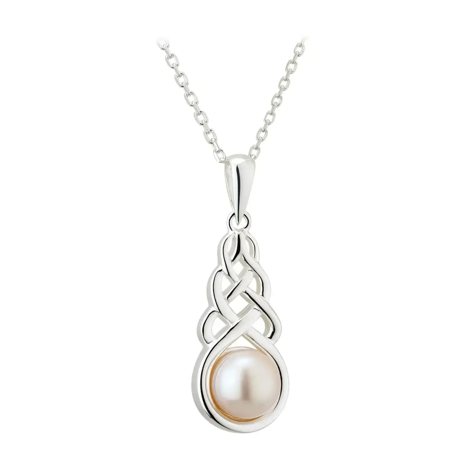 PENDANTS & NECKLACES SOLVAR STERLING & FRESH WATER PEARL CELTIC PENDANT