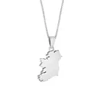PENDANTS & NECKLACES SOLVAR STERLING SML MAP of IRELAND PENDANT