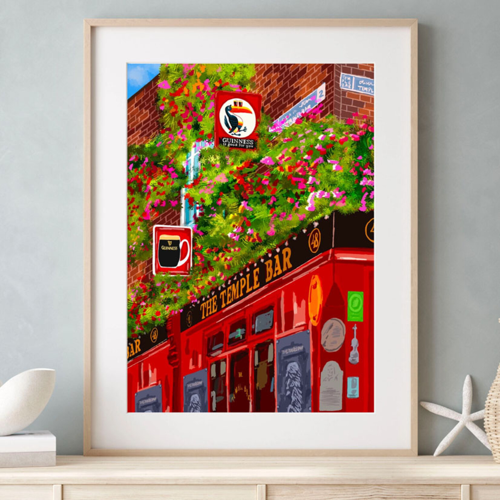 PLAQUES, SIGNS & POSTERS IRISH ART PRINT - Temple Bar