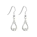 EARRINGS SOLVAR STERLING CLADDAGH & TRINITY DROP EARRINGS