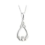 PENDANTS & NECKLACES SOLVAR STERLING CLADDAGH & TRINITY PENDANT