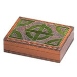 DECOR CELTIC CROSS GRN WOOD BOX