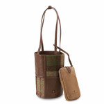 ACCESSORIES ISLANDER ORLAGH BUCKET TOTE w HARRIS TWEED Chestnut Tartan