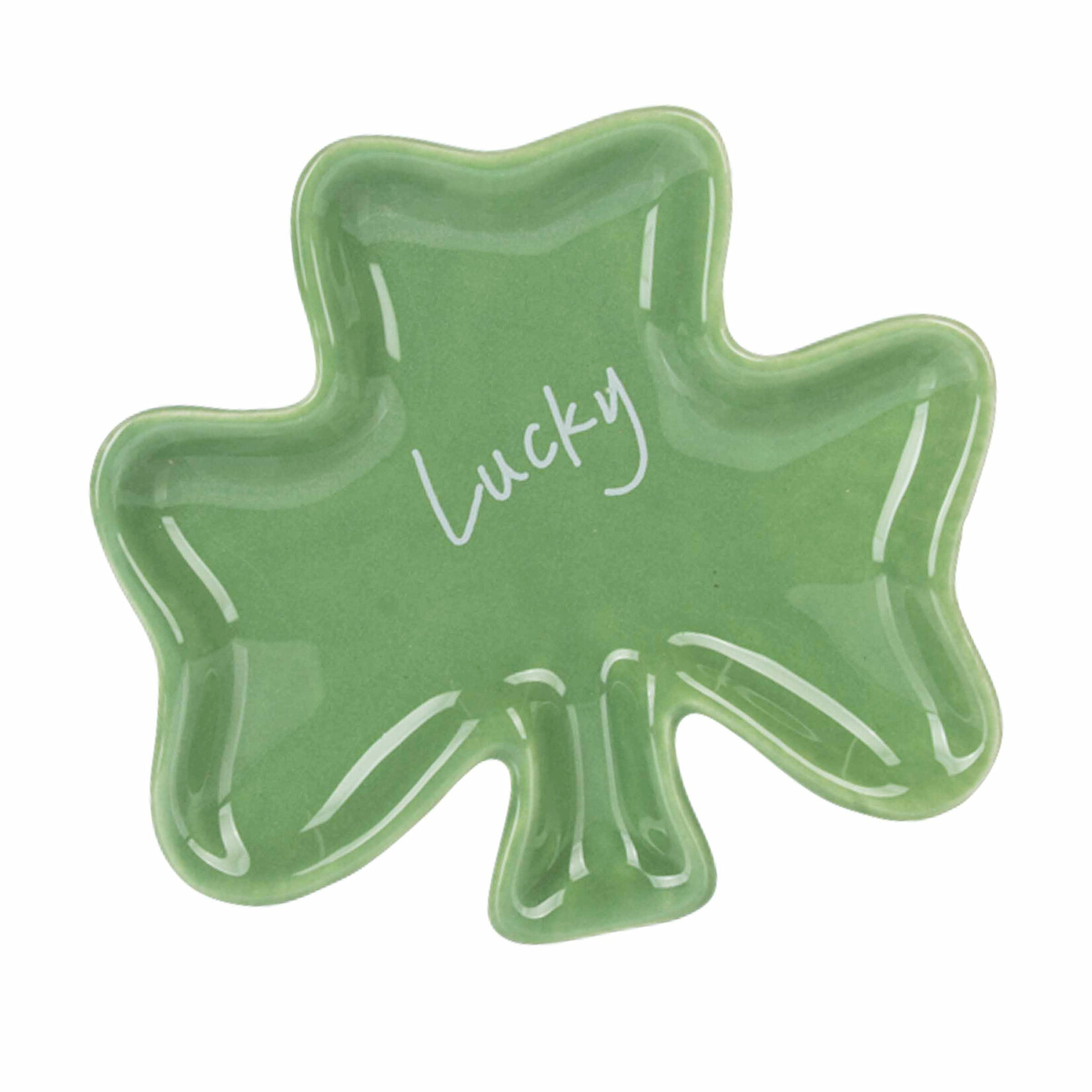 PLATES, TRAYS & DISHES LUCKY SHAMROCK TRINKET DISH