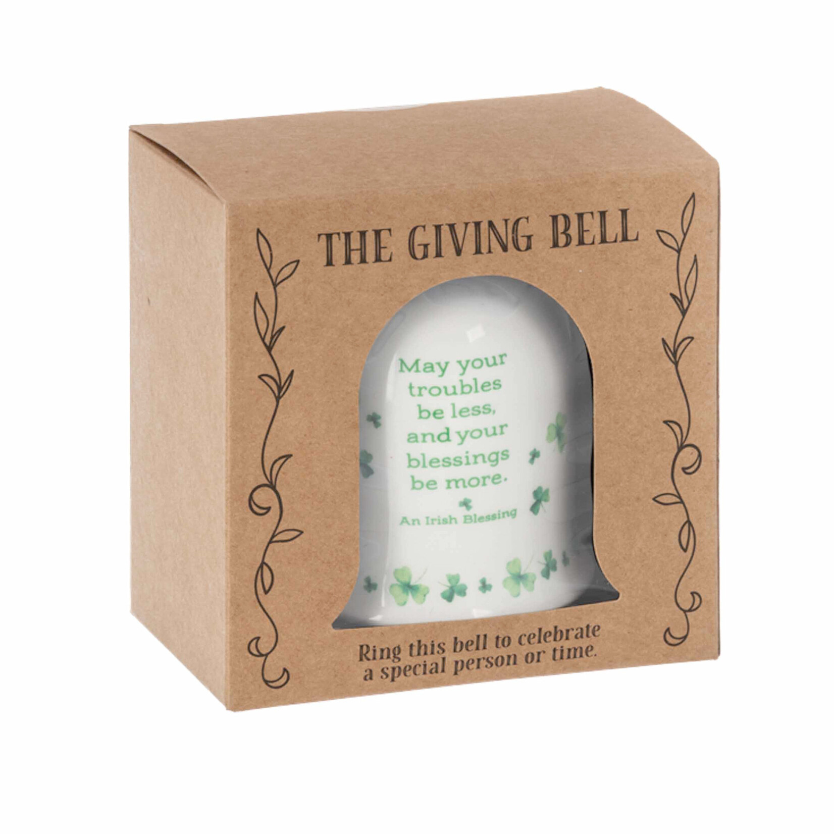 NOVELTY AN IRISH BLESSING CERAMIC BELL