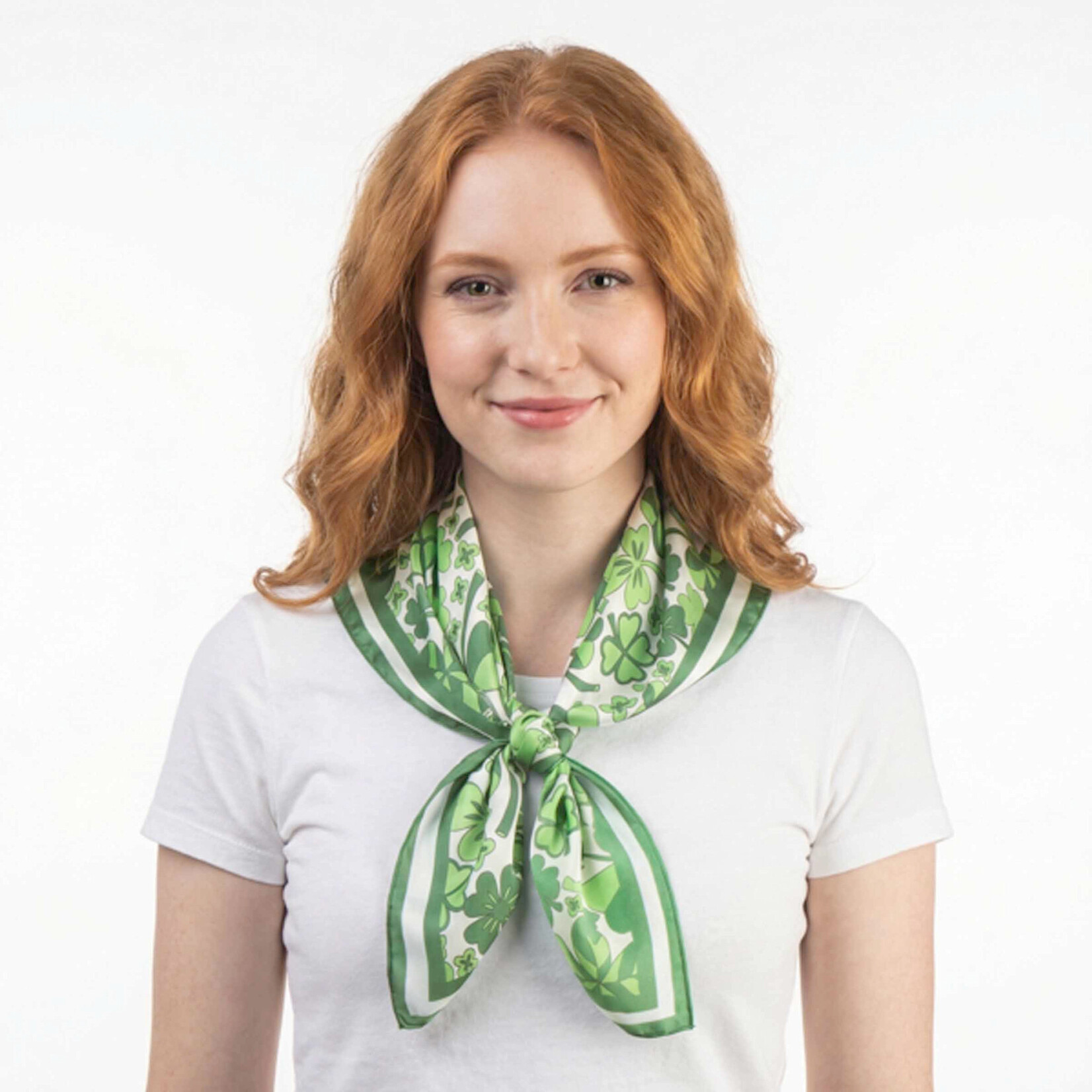 NOVELTY NOVELTY PADDY'S DAY CLOVER SQR SCARF