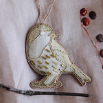 ORNAMENTS IRISH LINEN ORNAMENT - Christmas Robin