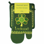 KITCHEN & ACCESSORIES CELTIC SPIRAL OVEN MIT & POT HOLDER - IRELAND SHAMROCK