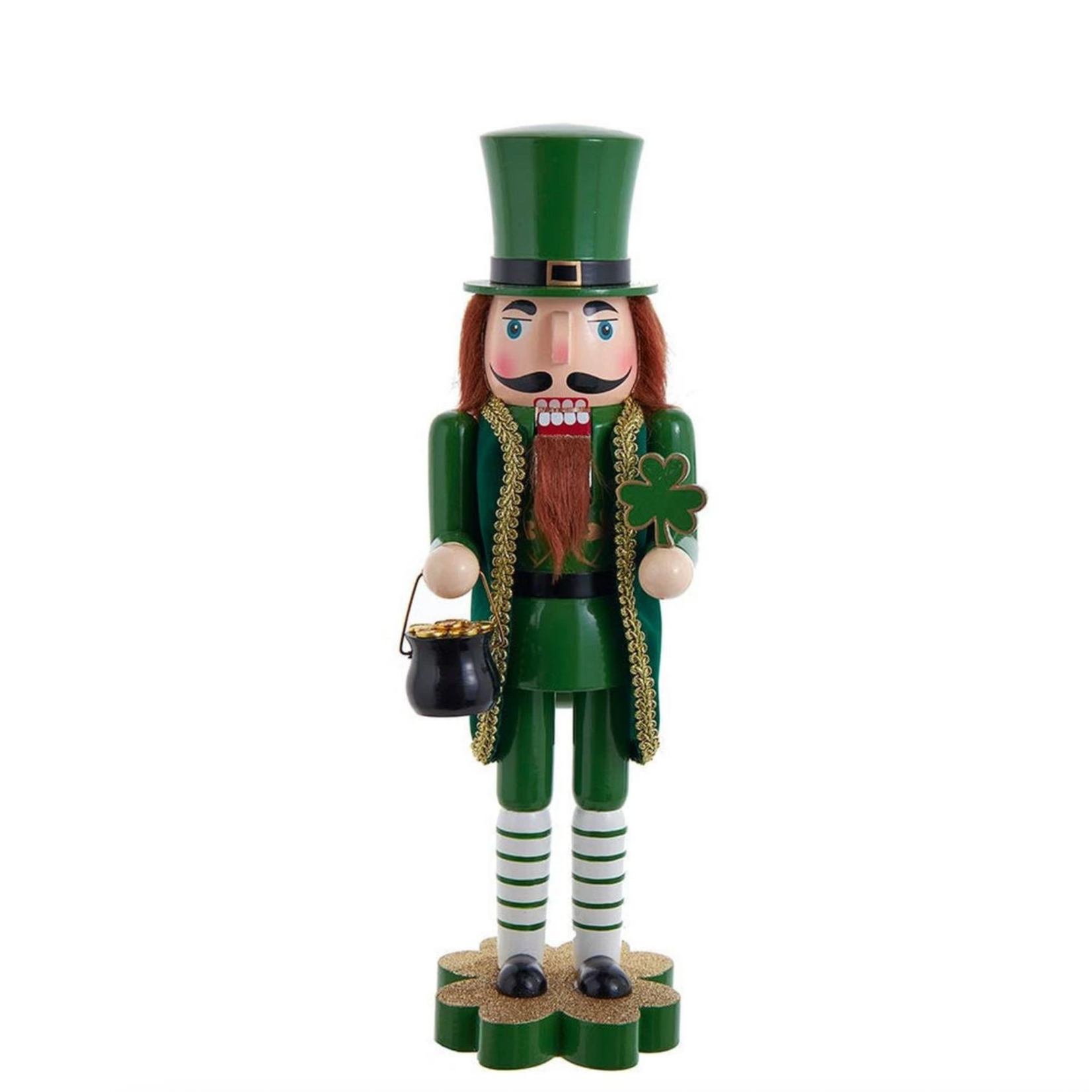HOLIDAY DECOR IRISH LEPRECHAUN SOLDIER NUTCRACKER