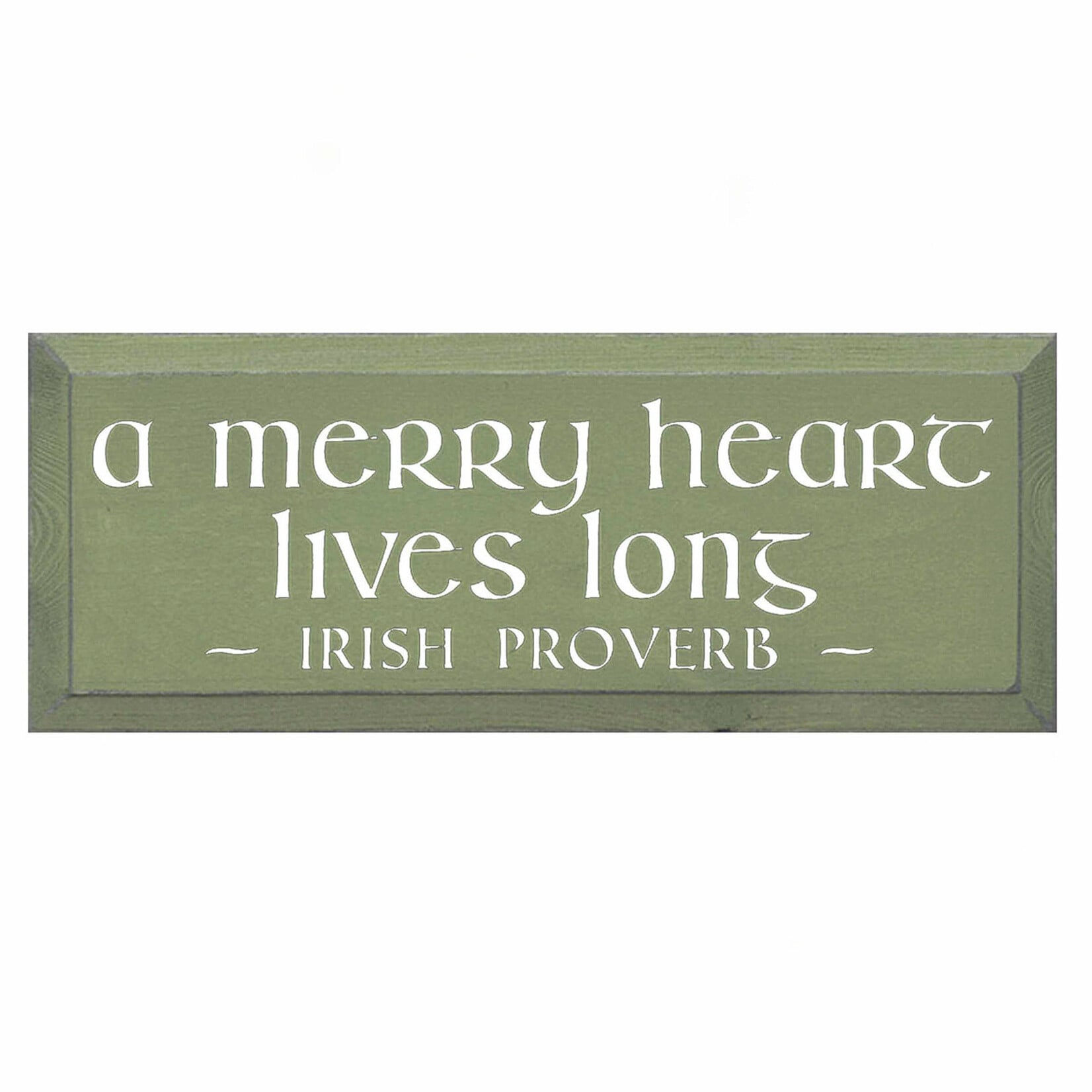 PLAQUES, SIGNS & POSTERS A MERRY HEART... IRISH WOOD SIGN