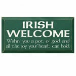PLAQUES, SIGNS & POSTERS IRISH WELCOME WISH WOOD SIGN
