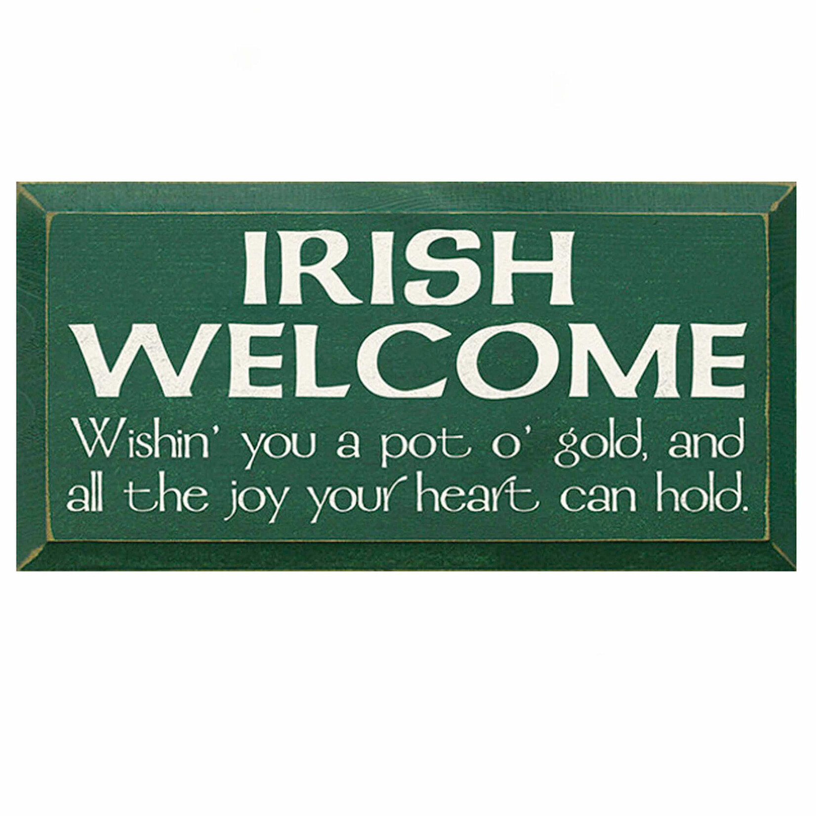 PLAQUES, SIGNS & POSTERS IRISH WELCOME WISH WOOD SIGN