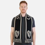ACCESSORIES GUINNESS BLK & GLD VINTAGE HARP SCARF