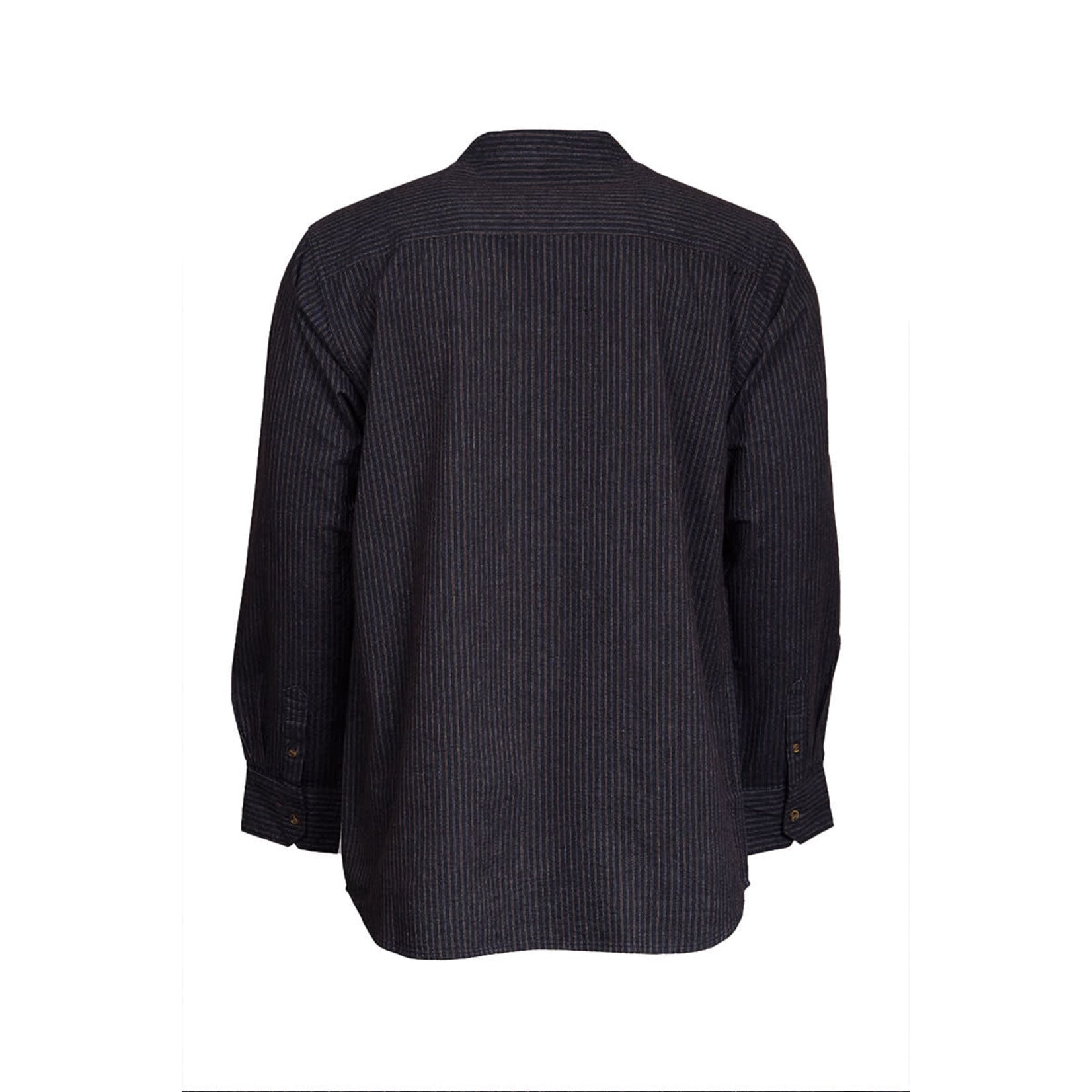 SHIRTS GRANDFATHER SHIRT - Black w. Red Brown Stripe