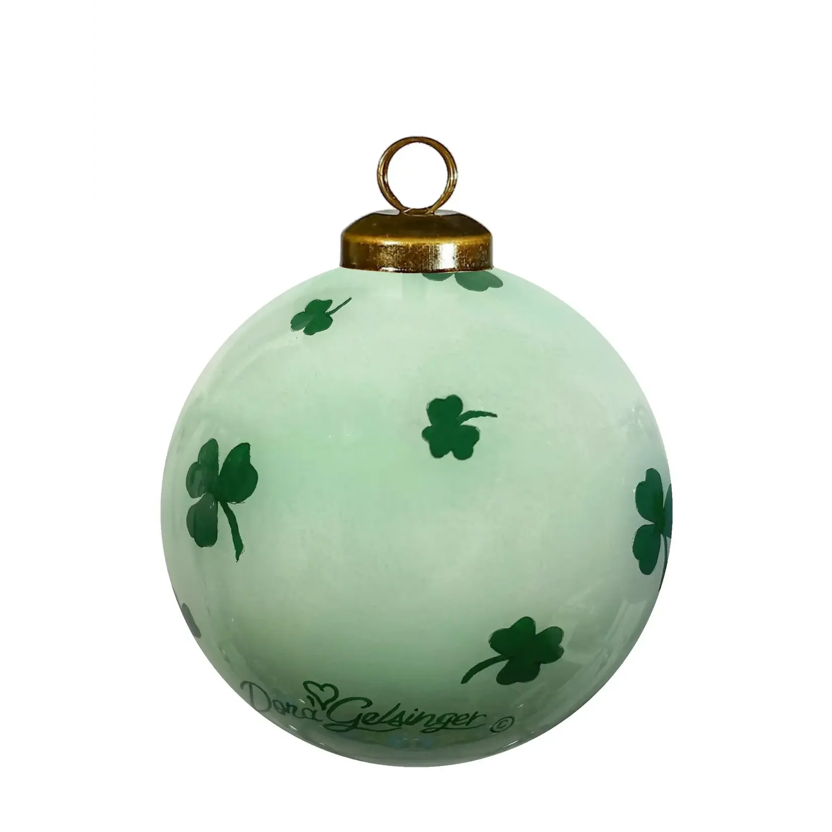 ORNAMENTS GLASS BAUBLE ORNAMENT - Irish Santa