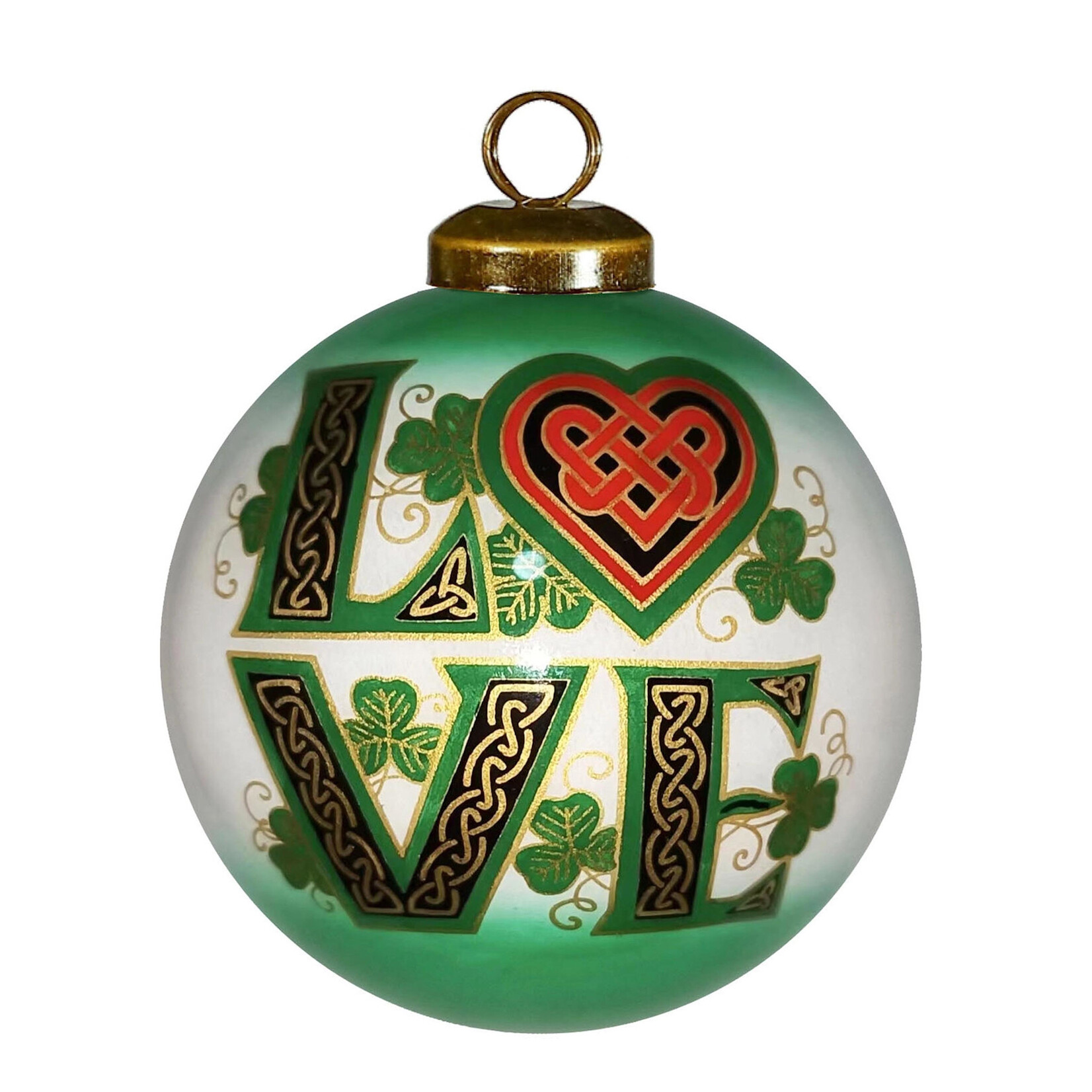 ORNAMENTS GLASS BAUBLE ORNAMENT - Celtic Love
