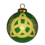 ORNAMENTS GLASS BAUBLE ORNAMENT - Trinity Knot