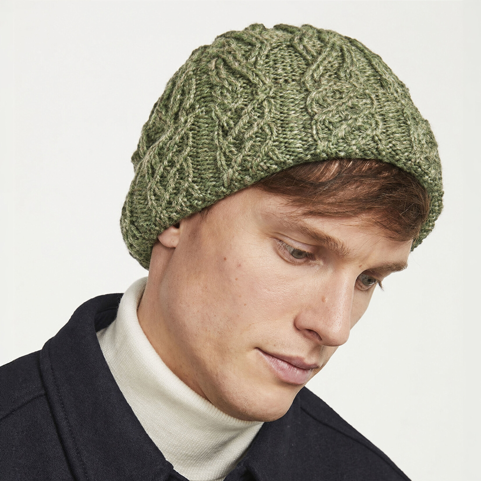 CAPS & HATS ARAN TRELLIS BEANIE HAT