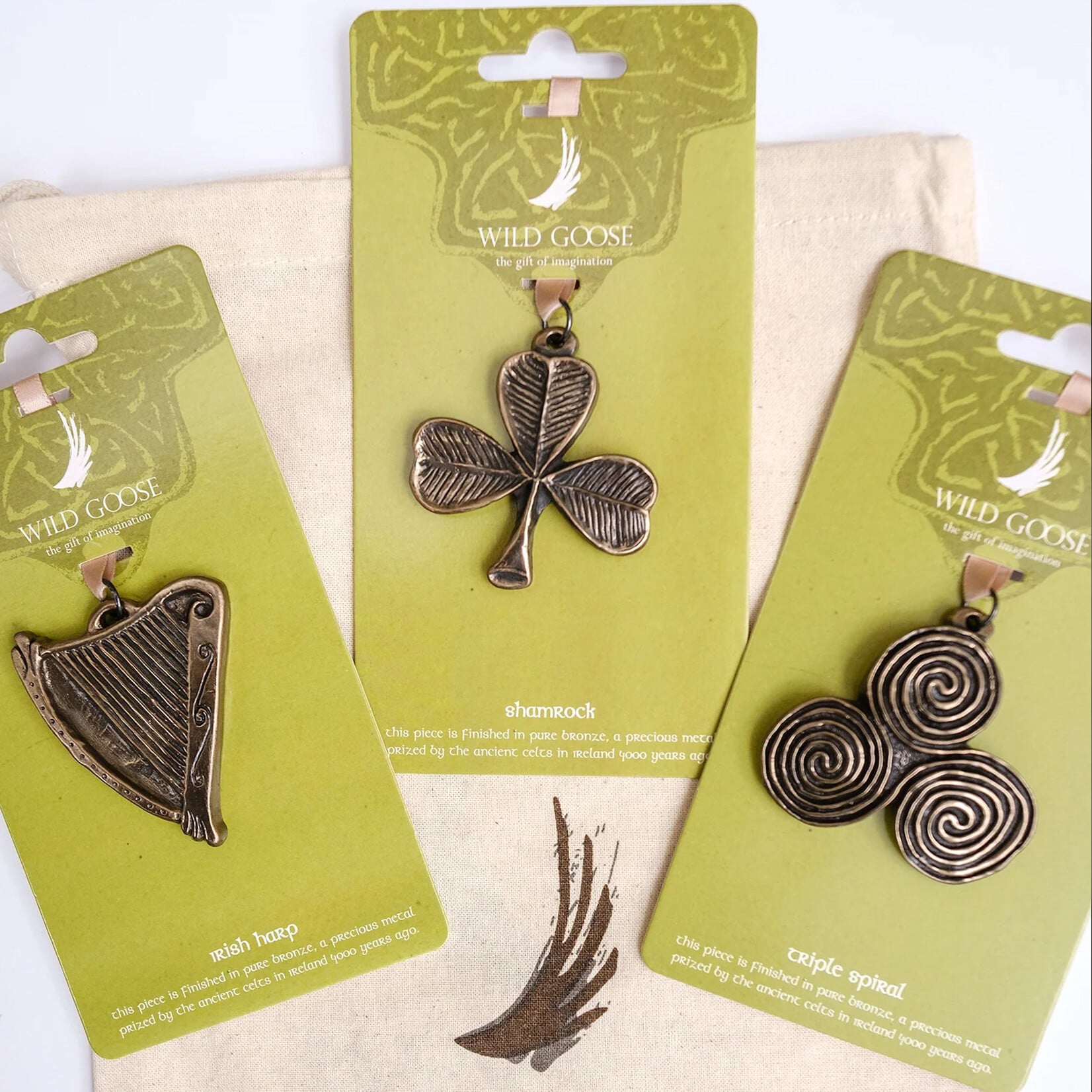 ORNAMENTS WILD GOOSE BRONZE ORNAMENT - Triple Spiral