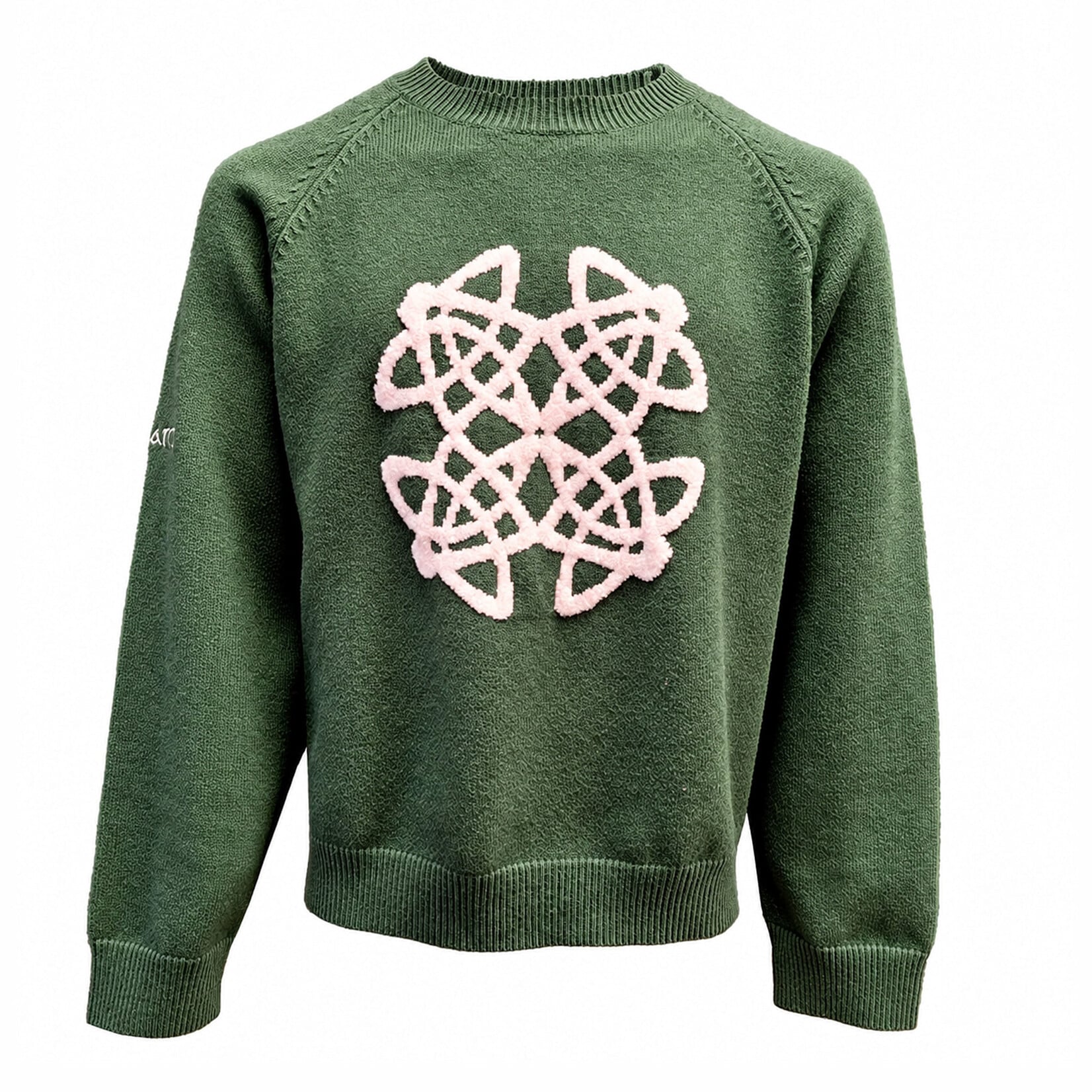 SWEATERS CELTIC KNOT SAGE GRN JUMPER