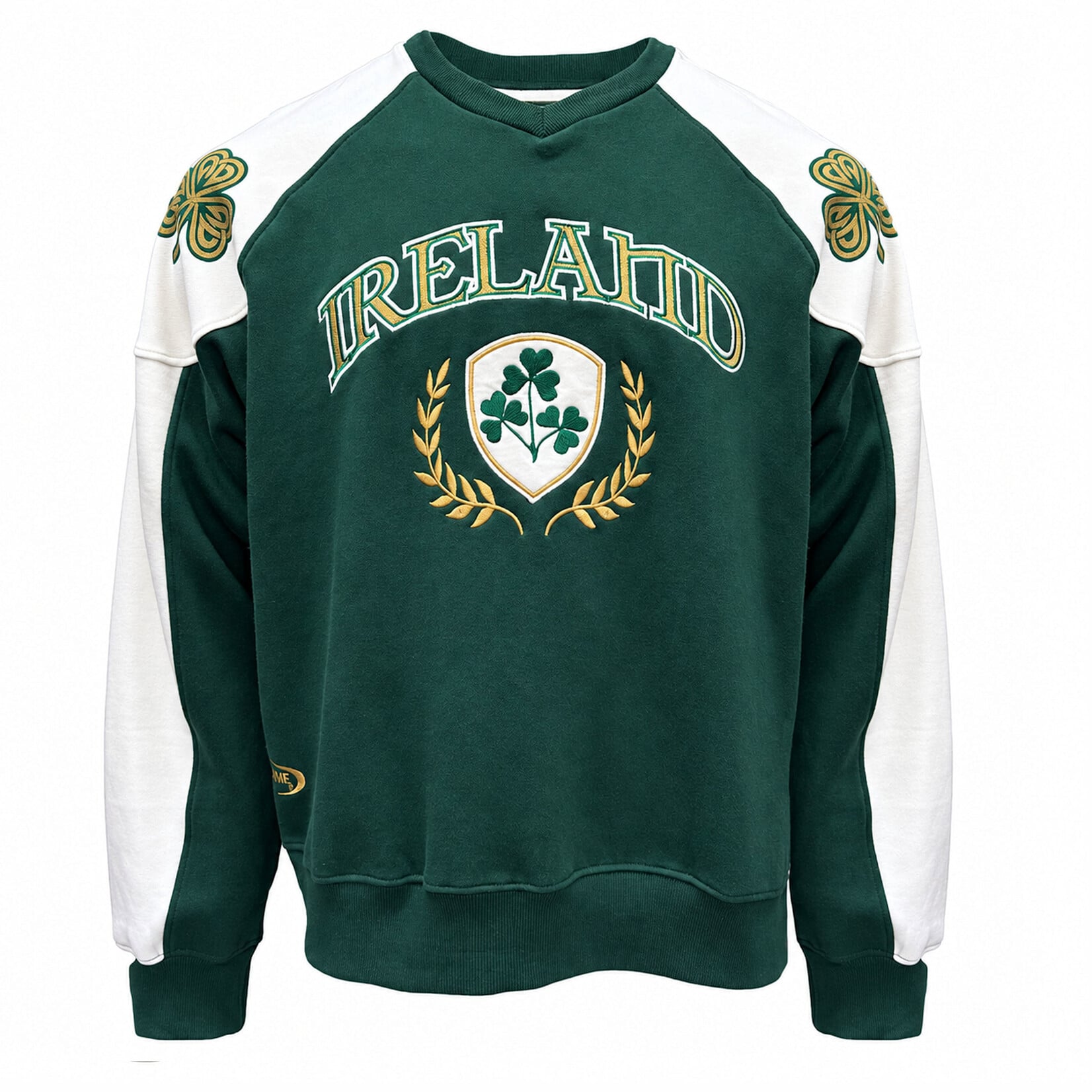 SWEATERS IRL CRESTED GRN & CREAM JUMPER