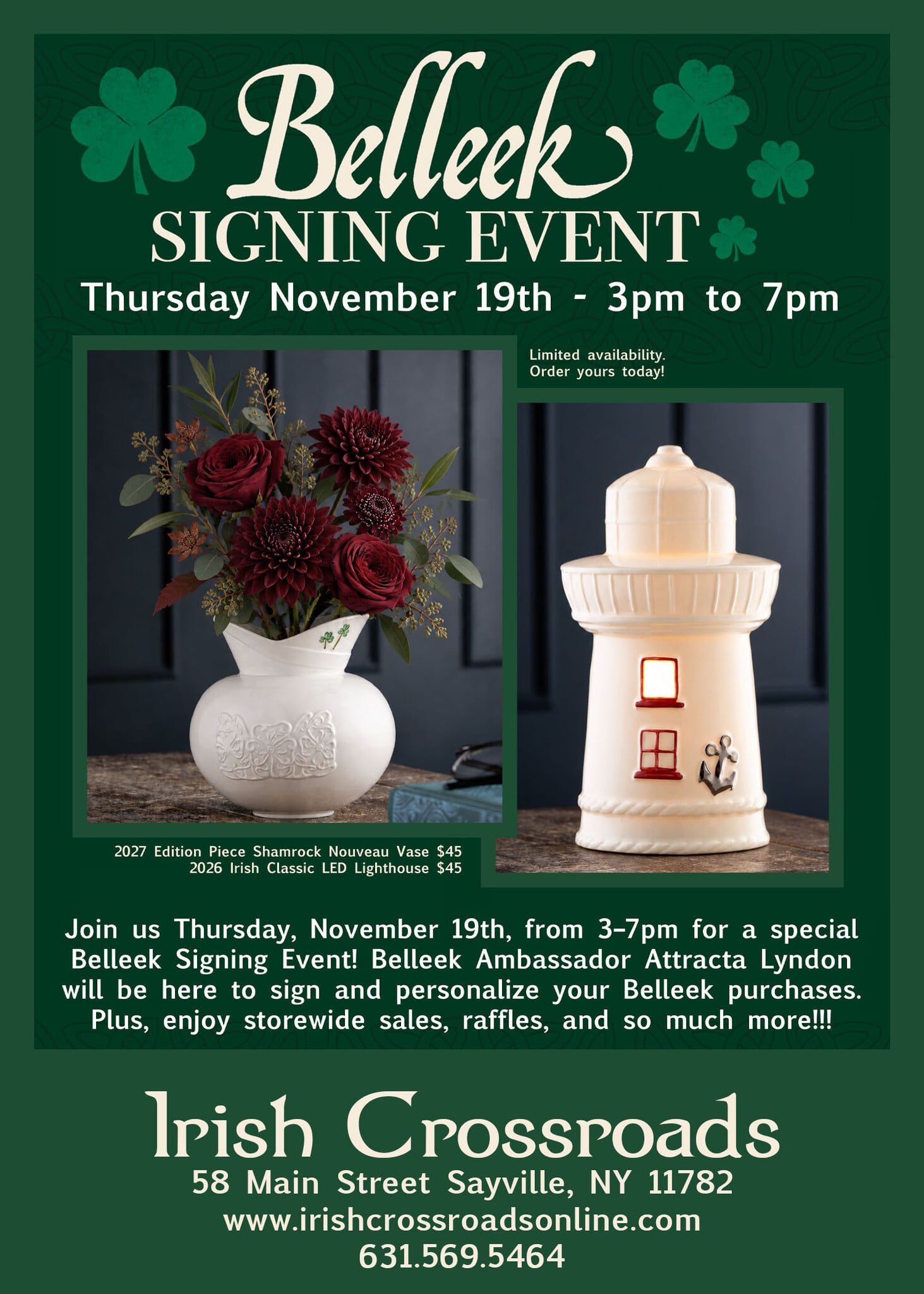 Belleek Signing Event 2026 Pieces Now Available for Preorder! ☘️