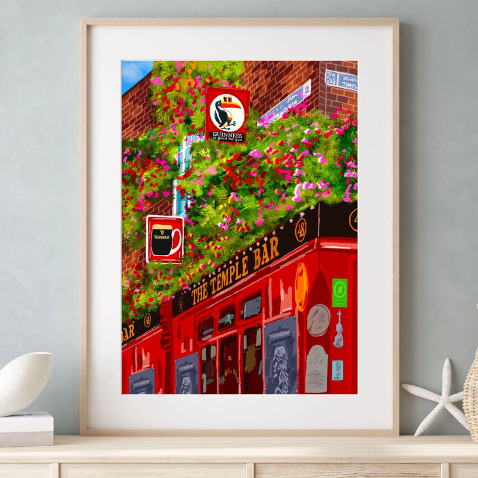 PLAQUES, SIGNS & POSTERS IRISH ART PRINT - Temple Bar
