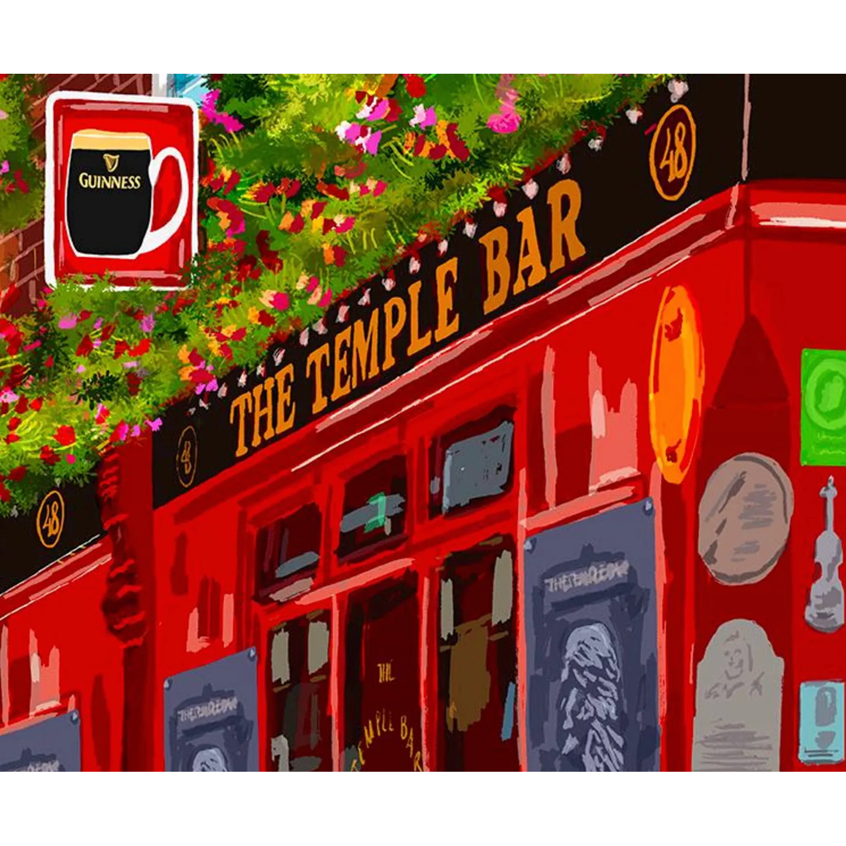 PLAQUES, SIGNS & POSTERS IRISH ART PRINT - Temple Bar