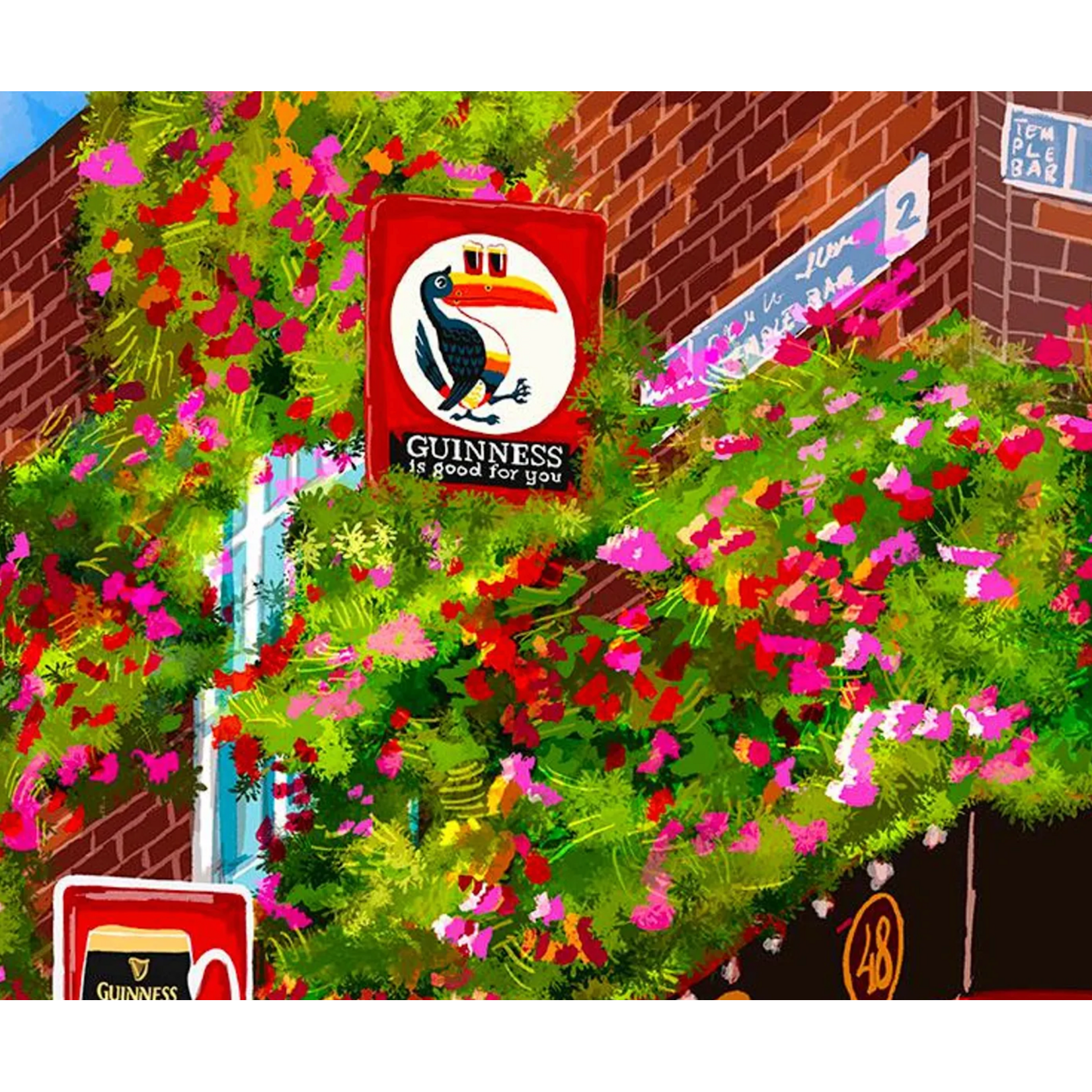 PLAQUES, SIGNS & POSTERS IRISH ART PRINT - Temple Bar