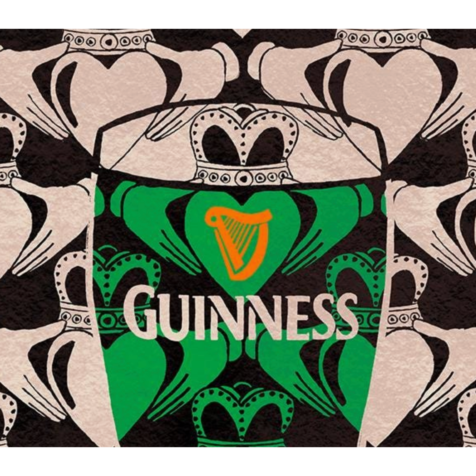 PLAQUES, SIGNS & POSTERS IRISH ART PRINT - Guinness Claddagh