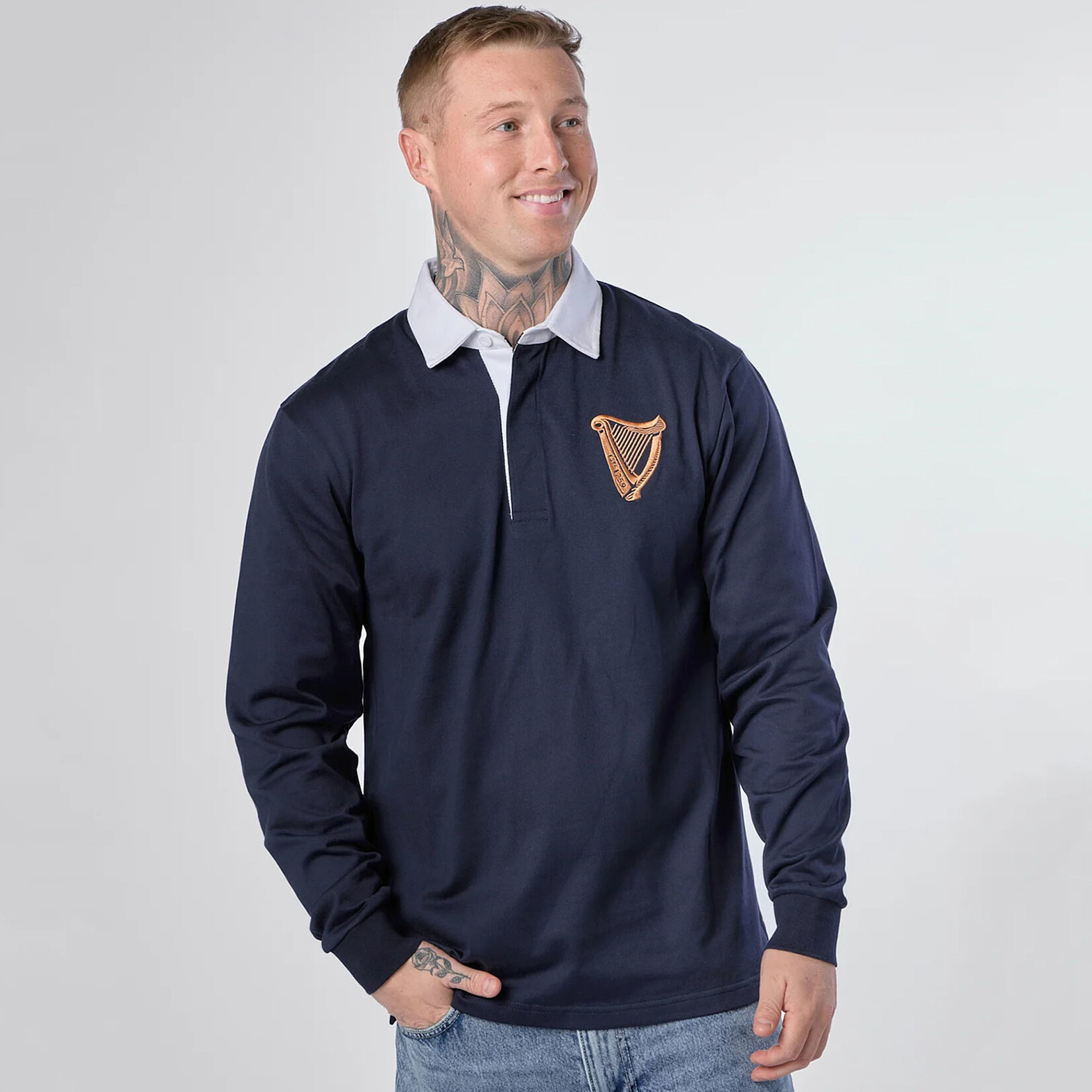 SPORTSWEAR GUINNESS NAVY HARP TRADITIONAL RUGBY
