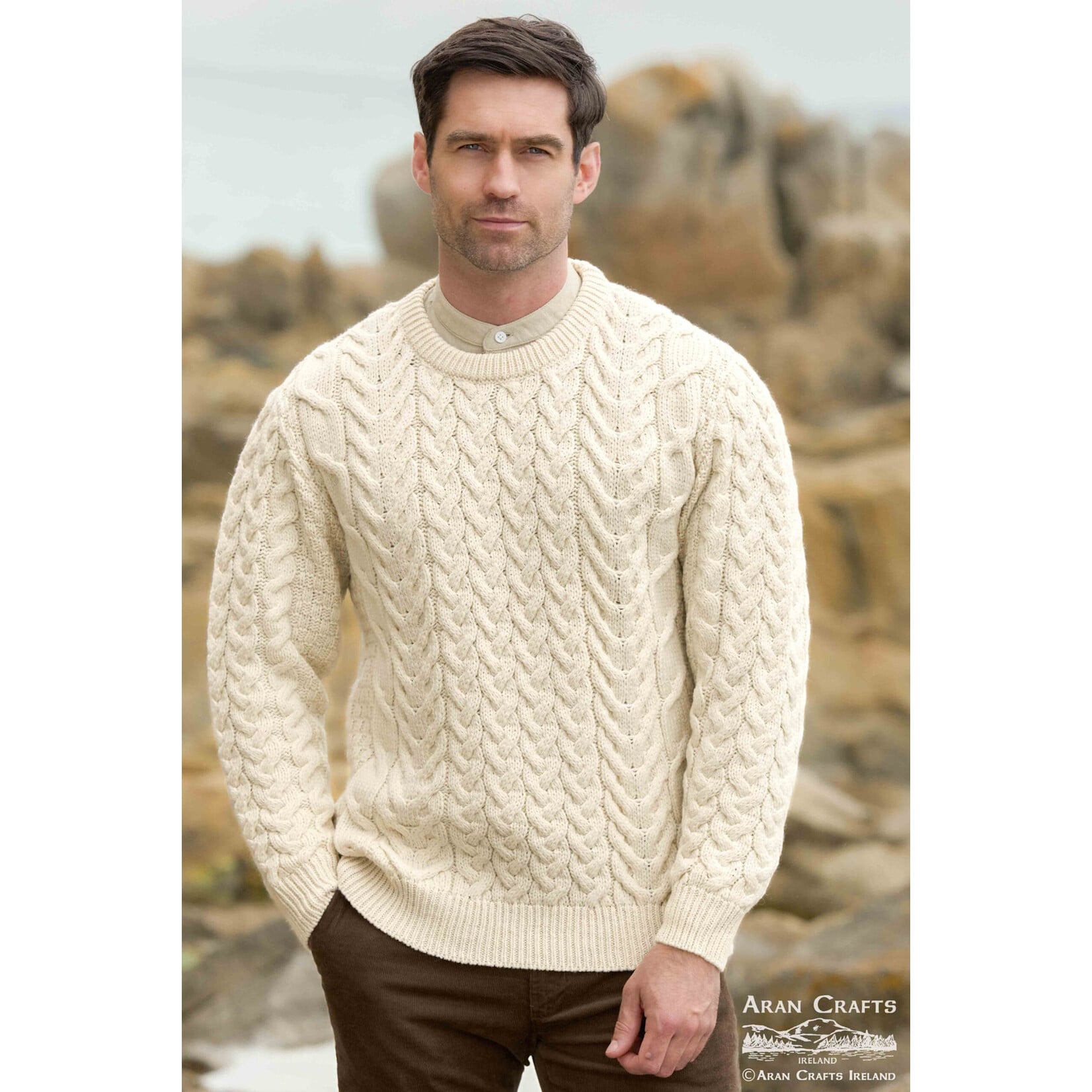 SWEATSHIRTS BUNCRANA UNISEX CREW NECK SWEATER - Natural