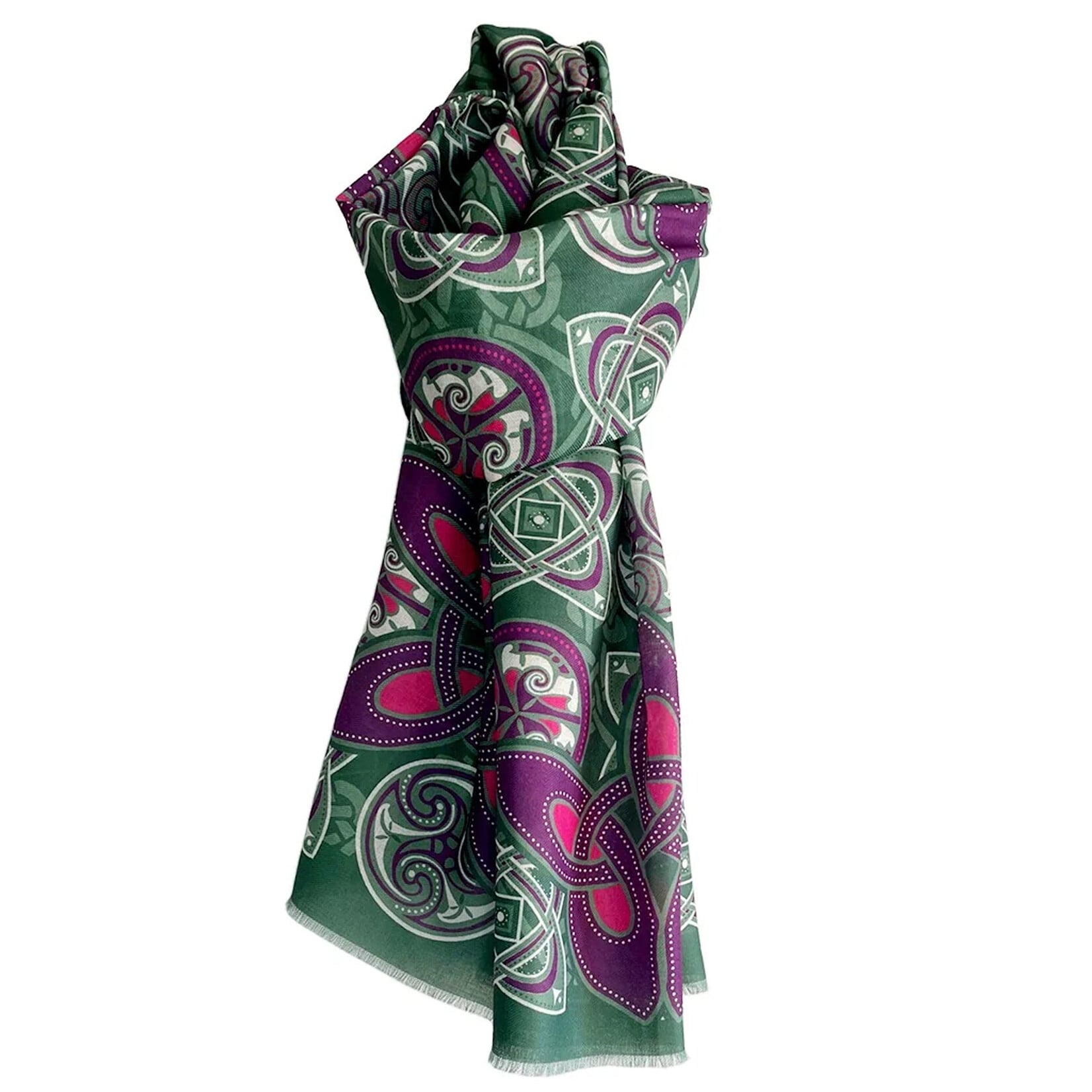 ACCESSORIES PATRICK FRANCIS FASHION WRAP SCARF - Grn & Purp Kells