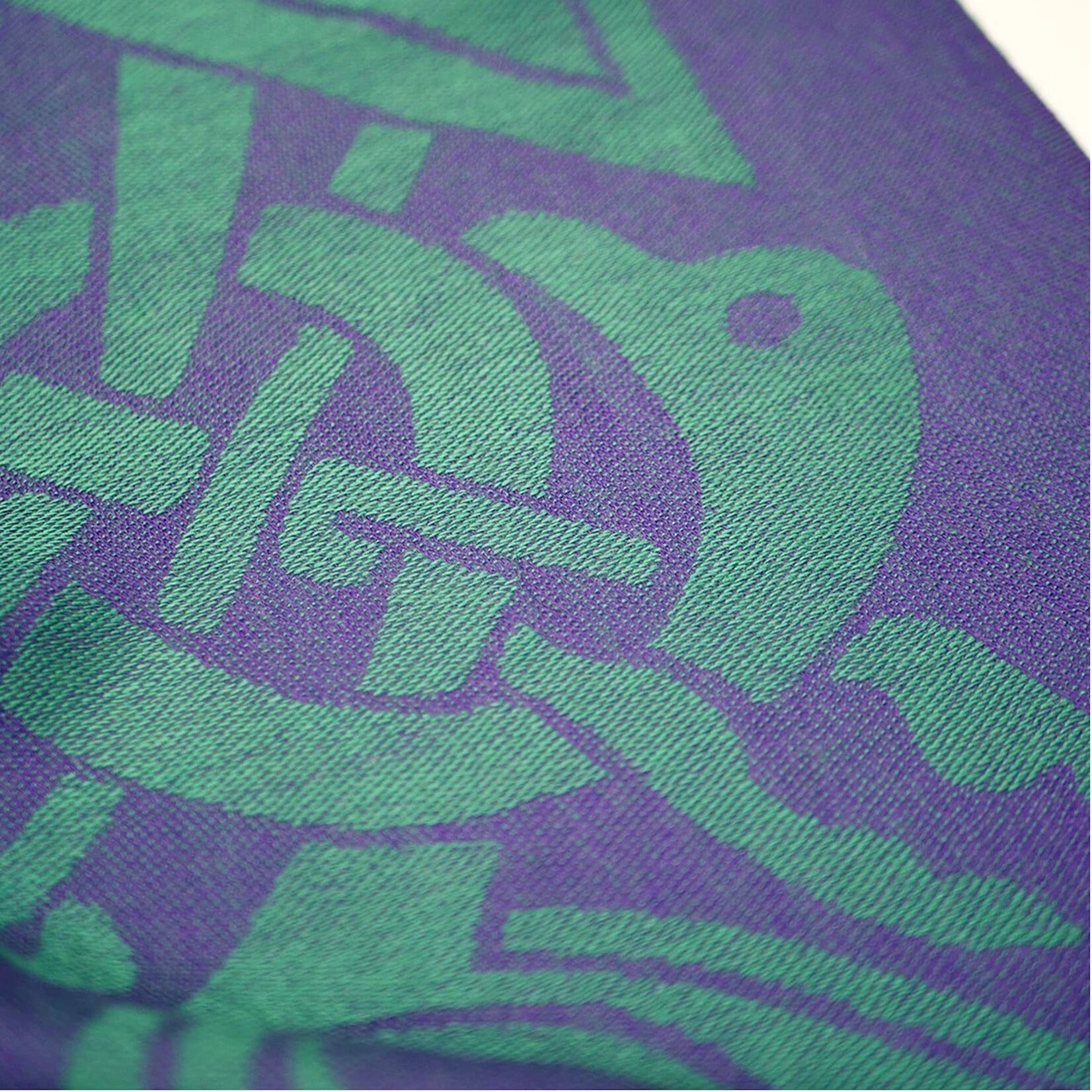 ACCESSORIES PF WOOL BLEND CELTIC STYLE SCARF - Purple/Grn