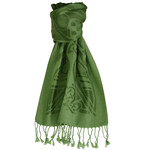 ACCESSORIES PF WOOL BLEND CELTIC STYLE SCARF - Forest Grn