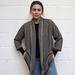 CAPES & RUANAS BILL BABER LONG CRAIL CARDIGAN - Stone