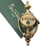 DECOR "FAITLE" DOOR KNOCKER w GRN SHAM
