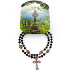 ROSARIES & JEWELRY STRETCH WRIST IRISH ROSARY BEADS - Black