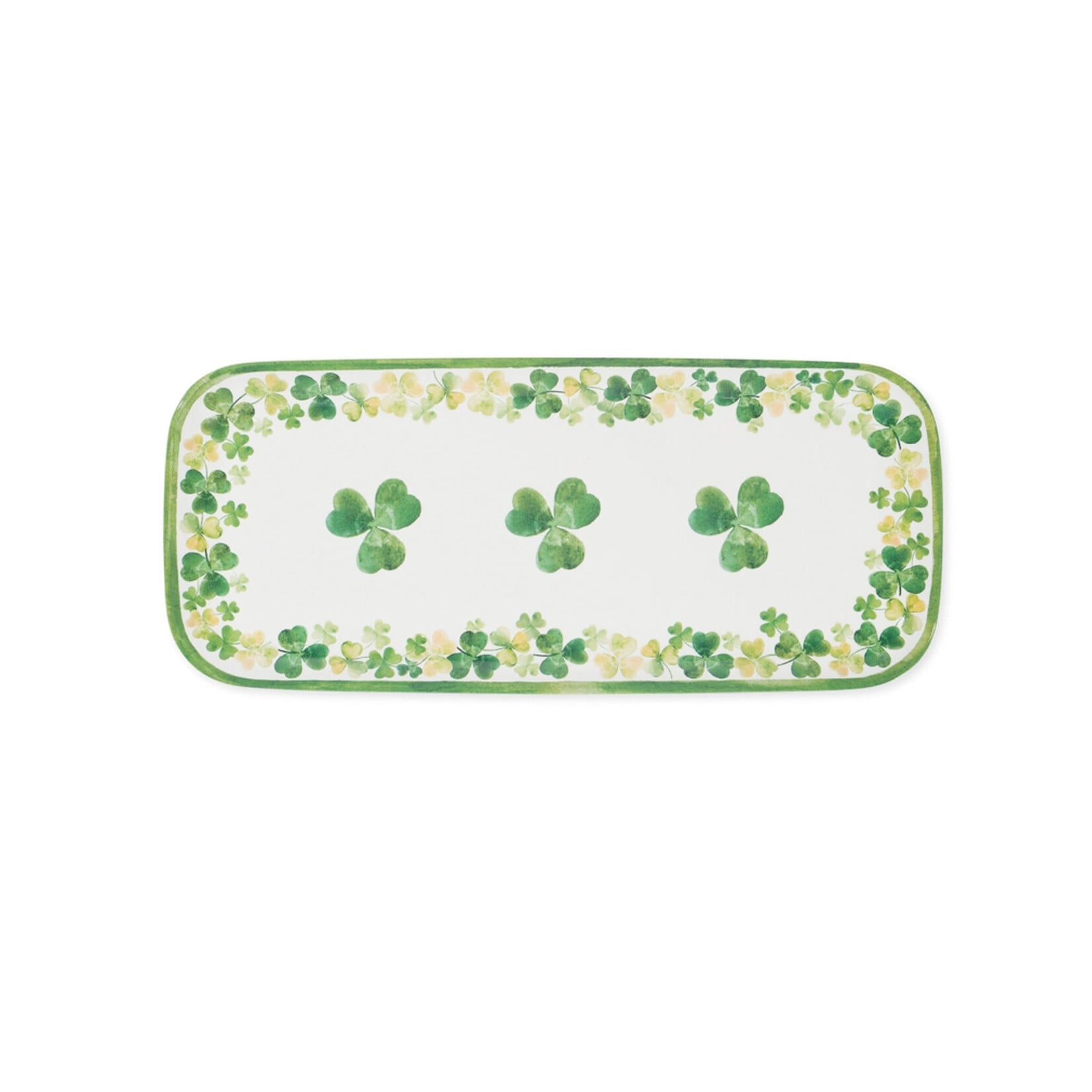 KITCHEN & ACCESSORIES NOVELTY SHAMROCKS MELAMINE TRAY - 15"