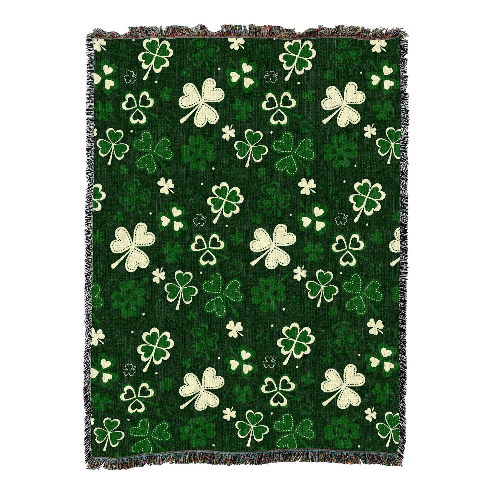 TAPESTRIES, THROWS, ETC. SHAMROCK REPEATING THROW