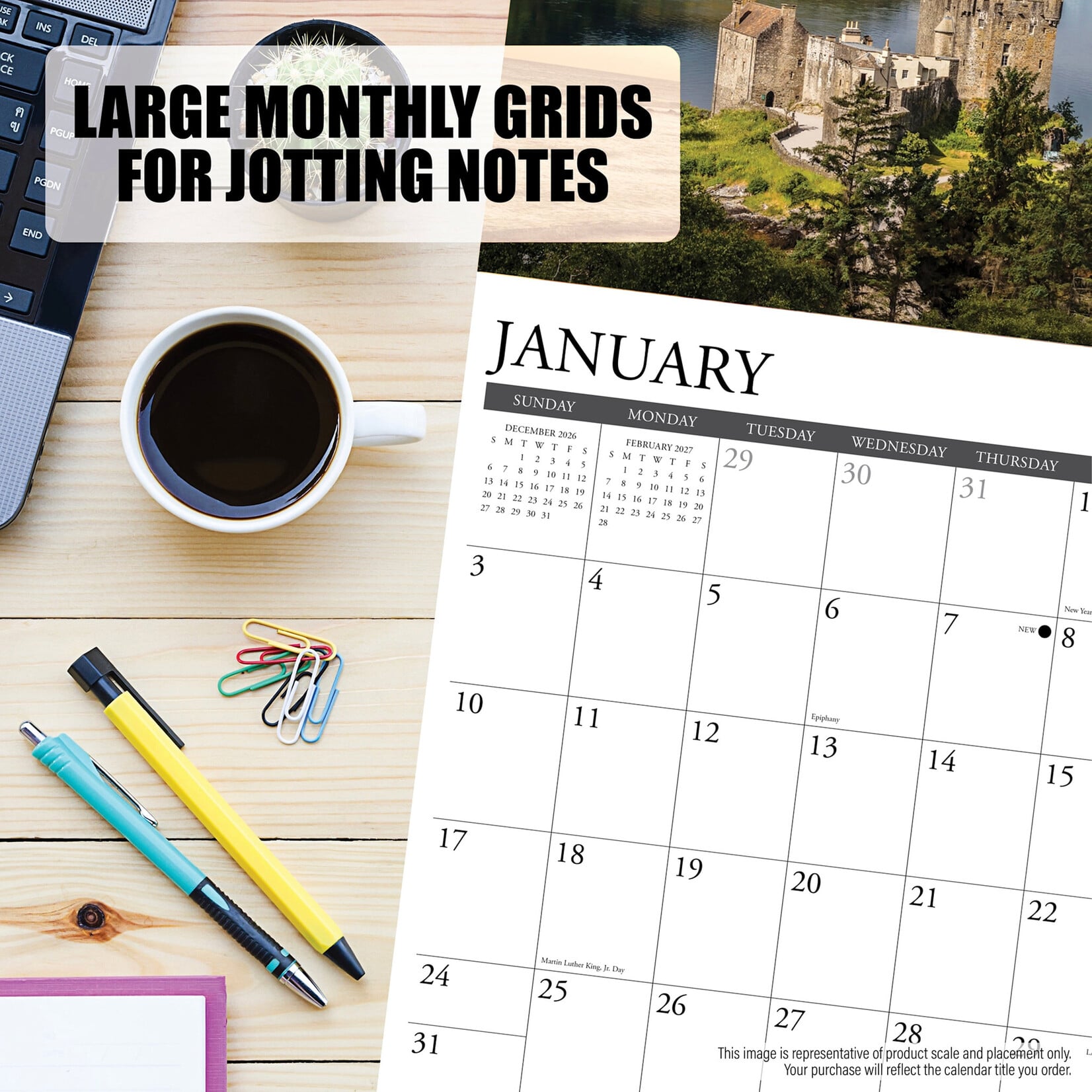 MISC NOVELTY 2027 WALL CALENDARS - Celtic Assorted