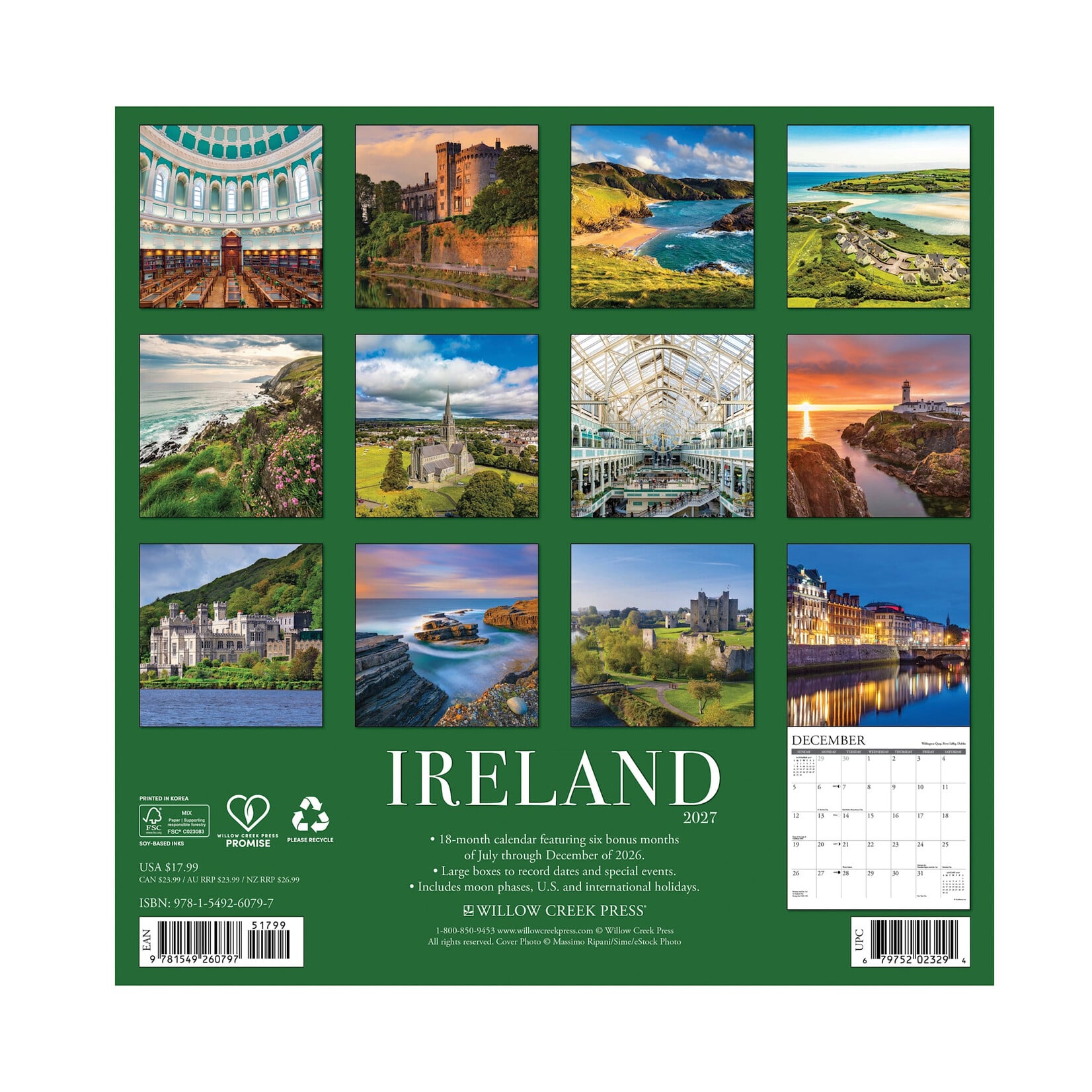 MISC NOVELTY 2027 WALL CALENDARS - Celtic Assorted