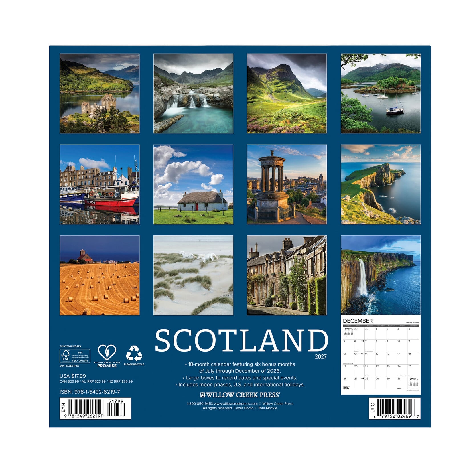 MISC NOVELTY 2027 WALL CALENDARS - Celtic Assorted