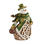 SNOWMEN WOOD-CUT IRISH SNOWMAN