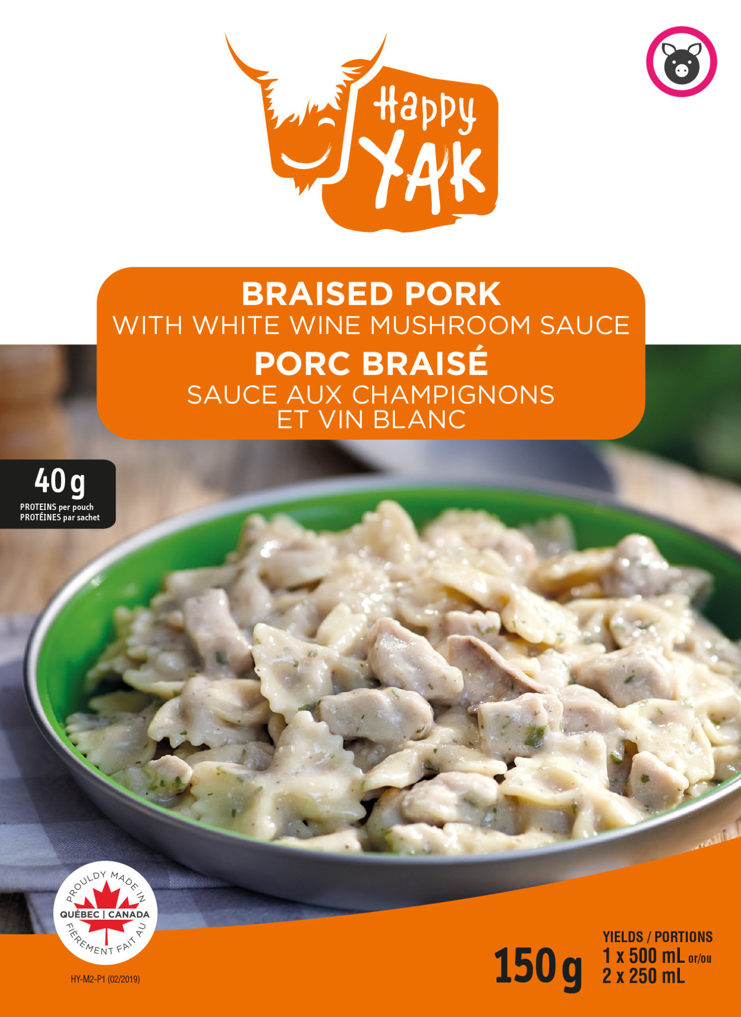 Happy Yak Braised Pork with White Wine Mushroom Sauce