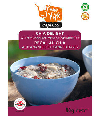 Happy Yak Happy Yak Chia Delight with Almonds and Cranberries (Vegetarian, Gluten Free)