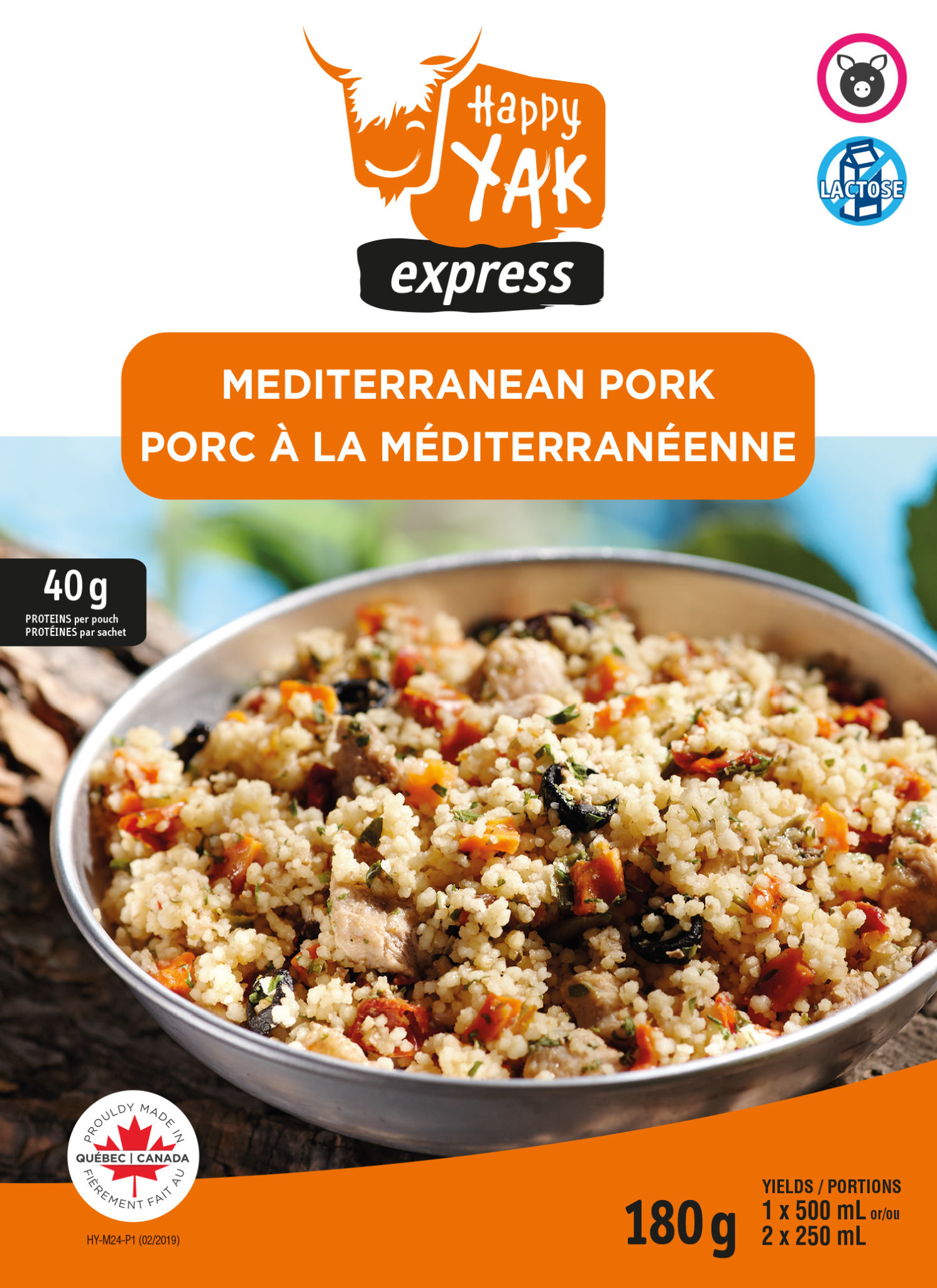 Happy Yak Mediterranean Pork (Lactose Free)