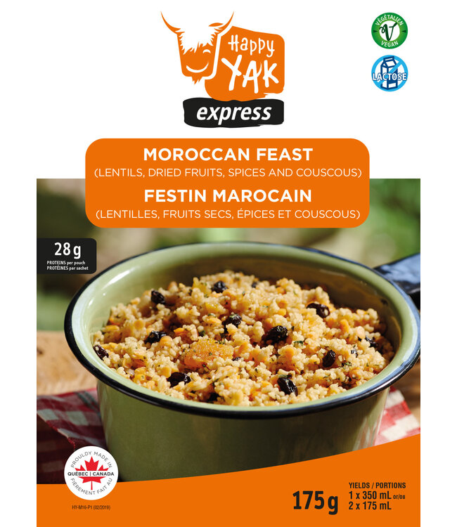 Happy Yak Happy Yak Moroccan Feast (Lentils, Dried Fruits, Spices and Couscous)