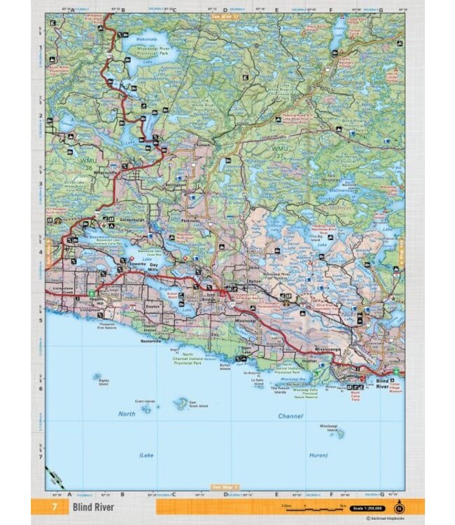 Backroad Mapbooks Backroads Mapbooks ON TOPO MAP WATERPROOF MAP NEON-07 Blind River
