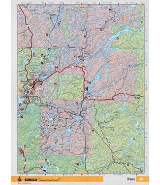 Backroad Mapbooks Backroads Mapbooks ON TOPO MAP WATERPROOF MAP NEON-36 Wawa